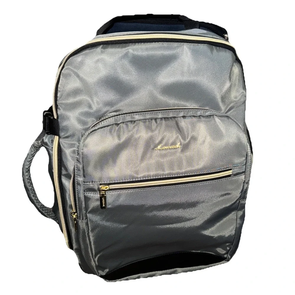 LoveVook Laptop Carryon Travel Backpack 40 L W/ 3 Packing Cubes 18 X 14 Gray NWT